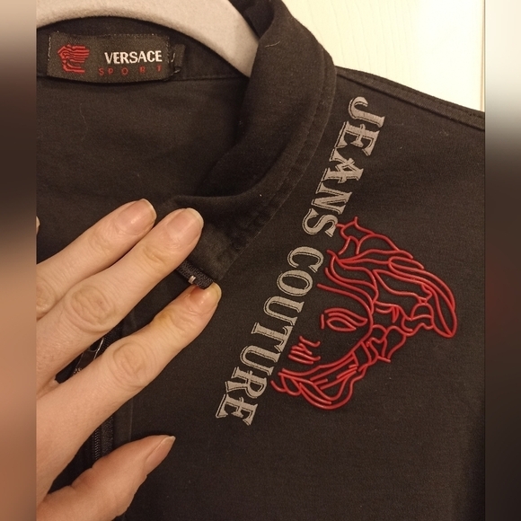 Versace/Mens/Y2K/Vintage/Large/Dark Blue  Polo - Picture 1 of 4